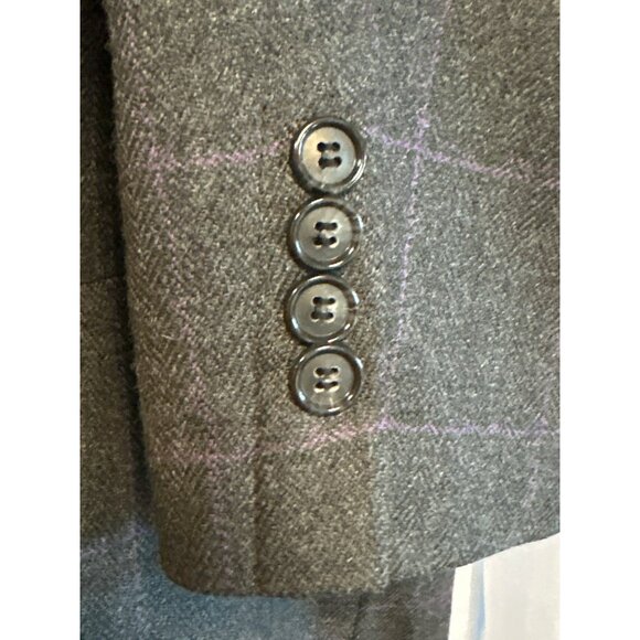 Sean John Mens Double-Breasted Blazer Gray Wool Blend Large - Picture 4 of 10